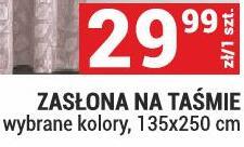 Zasłona na taśmie 135x250 cm promocja w Merkury Market
