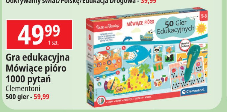 M贸wi膮ce pi贸ro - 50 gier edukacyjnych Clementoni promocja