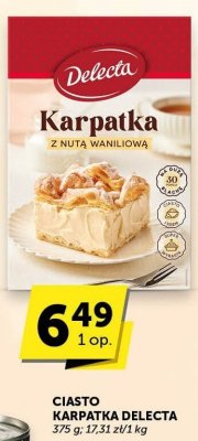 Ciasto Karpatka Delecta z nutą waniliową promocja w ABC