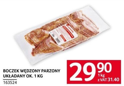 Boczek wędzony parzony układany 1 kg economy promocja w Selgros