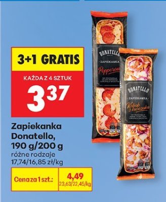 Zapiekanka Donatello Pepperoni promocja w Biedronka