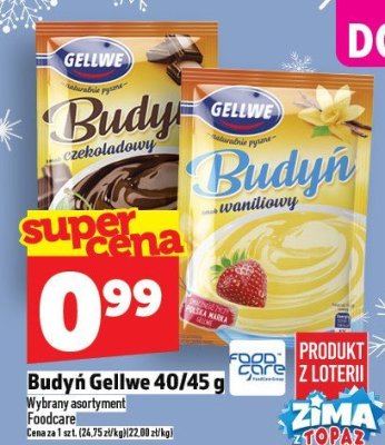 Budyń Gellwe waniliowy 40/45 g promocja w TOPAZ