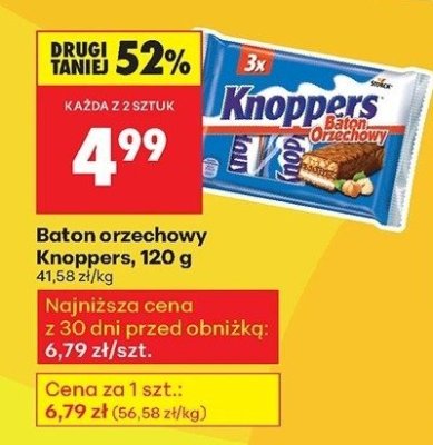 Baton orzechowy Knoppers promocja w Biedronka