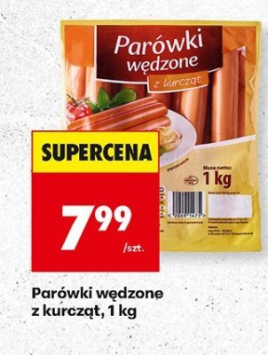 Parówki wędzone z kurczą, 1 kg promocja w Biedronka
