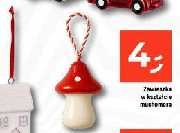 Zawieszka świąteczna w kształcie muchomora promocja w Dealz