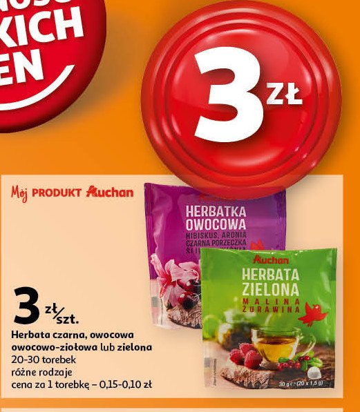 Herbatka owocowa Auchan promocja w Auchan