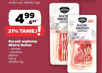 Boczek wędzony Mistrz Rohus promocja w Netto