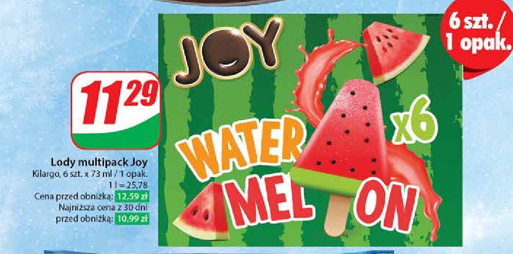 Lody watermelon Joy fruits promocja