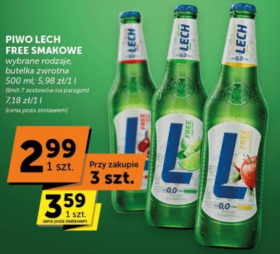 Piwo Lech Free smakowe wybrane rodzaje promocja w ABC
