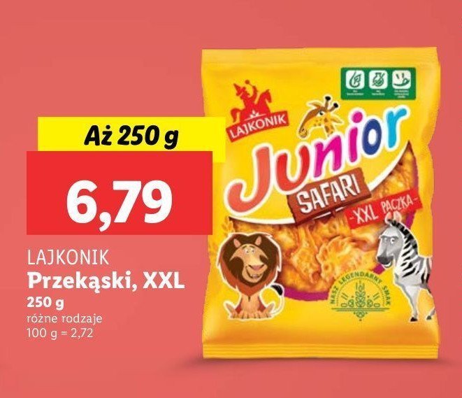 Krakersy Lajkonik junior safari promocja