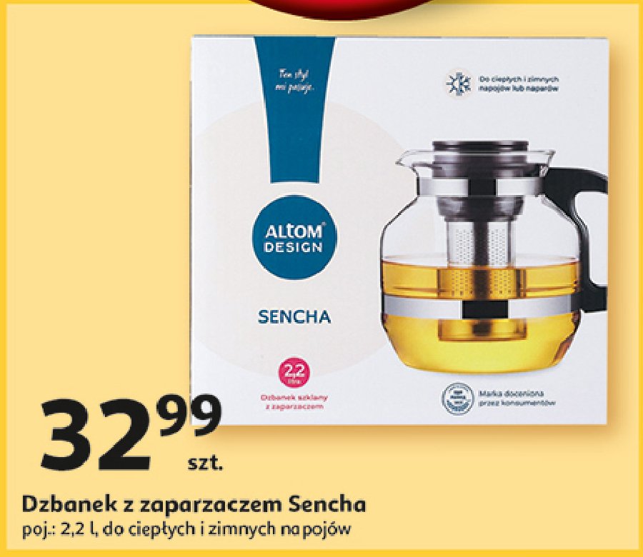 Dzbanek z zaparzaczem sencha Altom design promocja