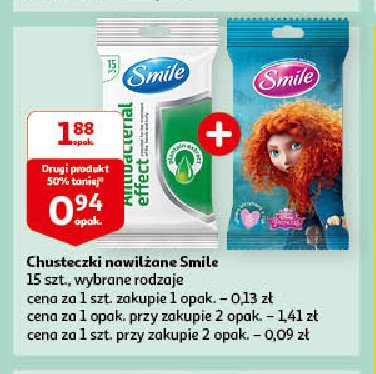 Chusteczki nawilżane zielone Smile antibacterial Smile (chusteczki) promocja