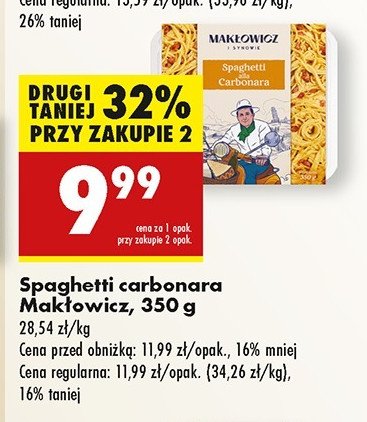 Spaghetti carbonara Mak艂owicz i synowie promocja