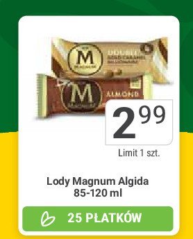 L贸d gold caramel billionaire Algida magnum double promocja
