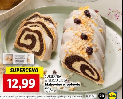 Makowiec z polewie PIEKARNIA W SERCU LIDLA promocja