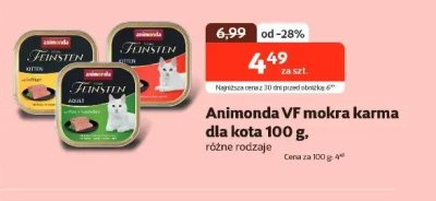 Karma VF mokra dla kota 100 g, różne rodzaje promocja w KAKADU