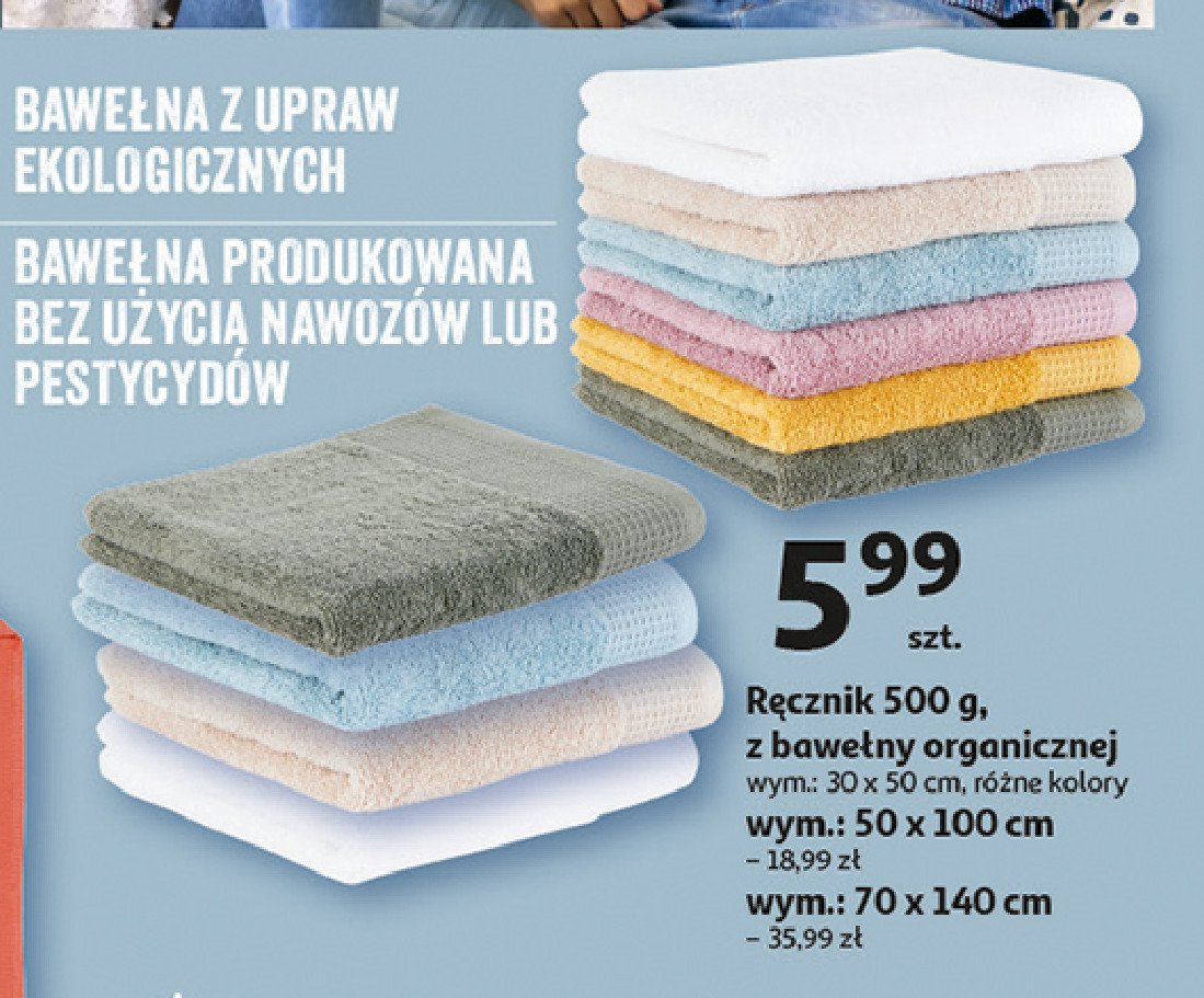 Ręcznik z bawełny organicznej 30 x 50 cm Actuel promocja