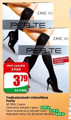 Podkolanówki mikrofibra Perte Chic 40 promocja w Dino