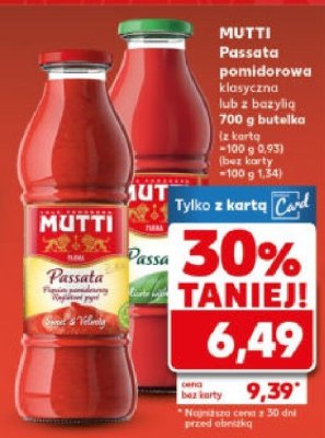 Passata pomidorowa z bazylią  promocja w Kaufland