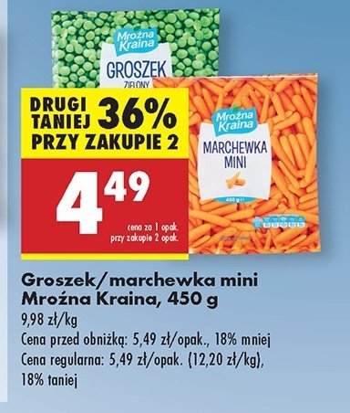 Groszek zielony Mroźna kraina promocja w Biedronka