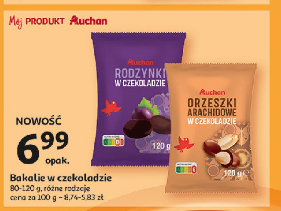 Orzeszki arachidowe w czekoladzie Auchan promocja