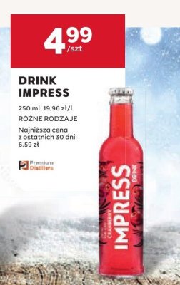 Drink Impress różne rodzaje promocja w Stokrotka