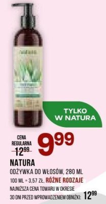 Odżywka do włosów Natura, 280 ml promocja w Drogerie Natura