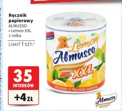 Ręcznik papierowy ALMUSSO Lemon XXL 1 rolka promocja w Intermarche