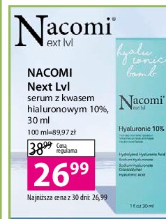 Serum z kwasem hialuronowym 10% NACOMI NEXT LEVEL promocja