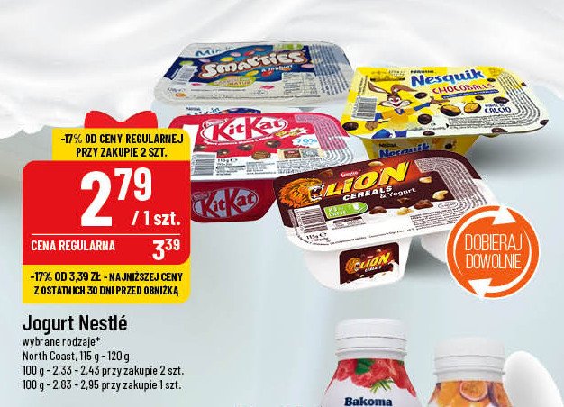 Jogurt smarties Nestle mix-in promocja