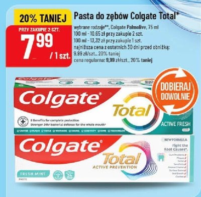 Pasta do zębów Colgate Total promocja w POLOmarket