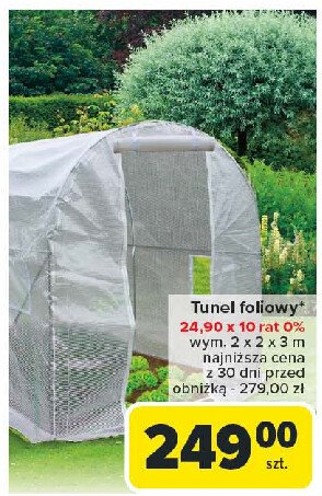 Tunel foliowy 2 x 2 x 3 m promocja