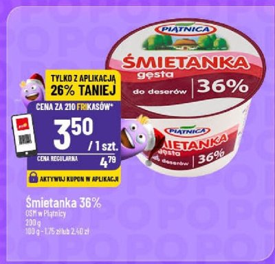 Śmietanka 36% OSM w Piątnicy promocja w POLOmarket