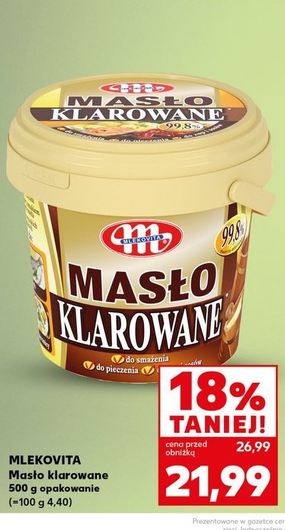 Masło klarowane Mlekovita masło klarowane promocja w Kaufland