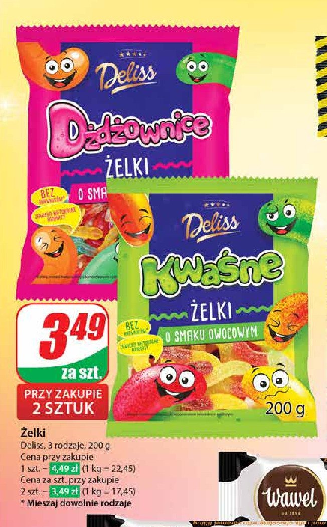 Żelki kwaśne Deliss promocja