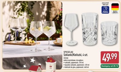 Szklanki/Kieliszki, 4 szt. promocja w Aldi