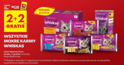 Mokra karma dla kota wszystkie rodzaje 2+2 GRATIS promocja w Biedronka