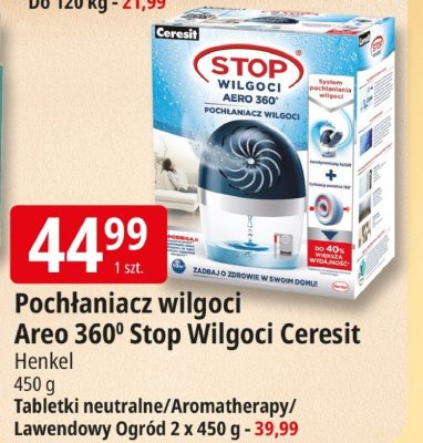 Pochłaniacz wilgoci Aero 360° Stop Wilgoci Ceresit Henkel 450 g promocja w Leclerc
