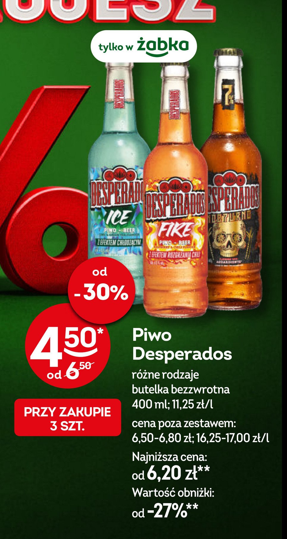 Piwo Desperados fire promocja w Żabka