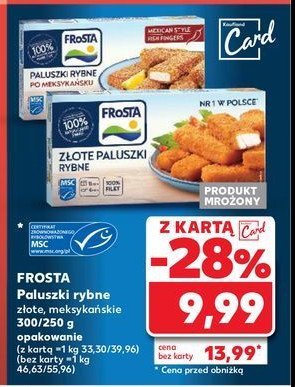 Z艂ote paluszki rybne Frosta promocja
