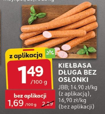 Kiełbasa długa bez osłonki JBB promocja w Stokrotka