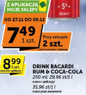 Drink Bacardi Rum & Coca-Cola promocja w Euro Sklep