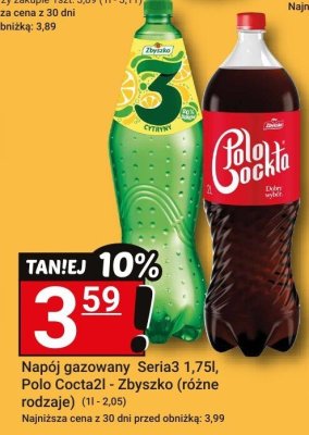 Napój gazowany Seria3 1,75l, Polo Cocta2l - Zbyszko (różne rodzaje) promocja w Hitpol