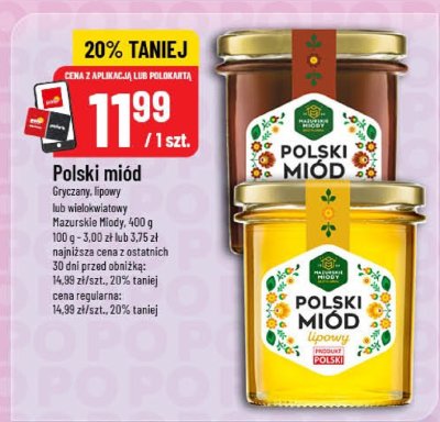 Polski mi贸d wielokwiatowy Mazurskie miody promocja w POLOmarket