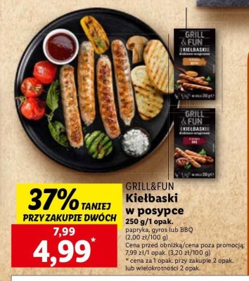 Kiełbaski grillowe gyros Grill and fun promocja