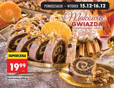 Makowiec z bakaliami 600g promocja w Biedronka