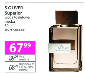 Woda toaletowa S.OLIVER MEN SUPERIOR promocja