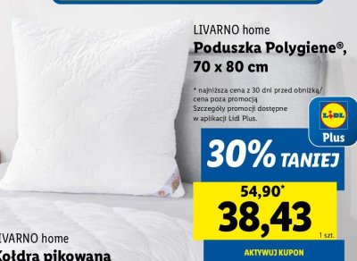 Poduszka polygiene 70 x 80 cm LIVARNO HOME promocja