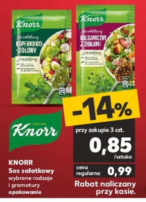 Sos balsamiczny z ziołami Knorr sos sałatkowy promocja