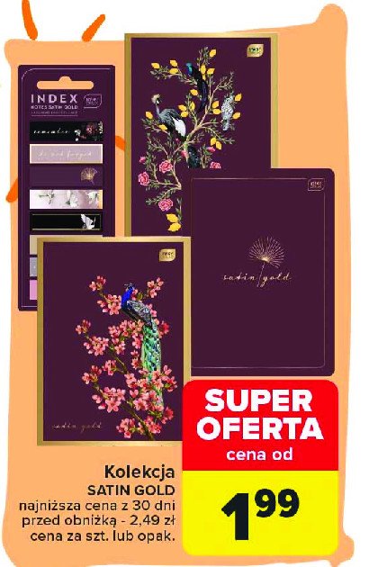 Zeszyt a5/60 k kratka satin gold Interdruk promocja